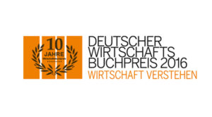 Logo Deutsche Wirtschaftsbuchpreis 2016 Zehn Bücher haben es auf die Shortlist zum Deutsche Wirtschaftsbuchpreis geschafft, der von dem Handelsblatt, der Frankfurter Buchmesse und der Investmentbank Goldman Sachs seit zehn Jahren vergeben wird.